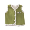 thumbnail image 2 of RXIRUCGD Children's Solid Color Double-sided Velvet Round Neck Velvet Clothing( Vert, Taille:1 Ans, 2 of 3