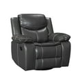 thumbnail image 5 of Lomankever Rocking Swivel Recliner Chair Faux Leather Wide Home Theater Seat Living Room Furniture Sofa Gray, 5 of 7