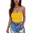 thumbnail image 1 of Mgmyaa Tube Tops for Women Solid Color Lock Sleeveless Strapless Yoga Exercise Chest Wrap Tops, 1 of 3