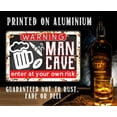 thumbnail image 4 of Funny Signs for Man Cave Décor - Metal Sign Man Cave Accessories - Indoor/Outdoor Vintage Tin Signs - Man Cave Signs and Decor, Home Bar Decor, Father's Day Gift, (8" x 12", At Your Own Risk), 4 of 5