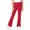 Red, variant on Girls Solid Flared Pants, Casual Zip Closure Bell-Bottoms with Pockets for School 5-16Years