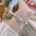 thumbnail image 3 of Butterfly Cat's Eye Bracelet for Women, Five-Pointed Star Gray Moonstone Stretch Bracelet, Positive Energy Healing Crystal Chakra Bracelet for Good Luck & Protection, Elastic Adjustable (1PC, 16.5cm), 3 of 7