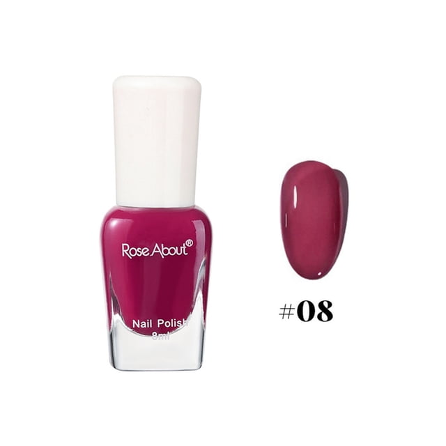 Pisexur Belleza Maquillaje Esmalte de uñas a base de agua, desgarrable, para hornear, sin olor, brillante, con lentejuelas, para realzar las uñas (8 ml)para mujeres y hombres