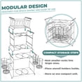 thumbnail image 5 of Sorbus Buffet Caddy – 7-Piece Stackable Set with Plate, Napkin & Silverware Holder, 3-Tier Detachable Tabletop Organizer for Kitchen, Dining, and Entertaining, Silver, 5 of 8