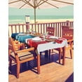 thumbnail image 2 of Hokiten Outdoor Tablecloths with Umbrella Hole & Zipper, Independence Day Tablecloth Rectangle 60x84 Inch, Red Blue Flag Patriotic Bottle Flower Waterproof Table Cloth, Patio/Pool Table Covers, 2 of 7