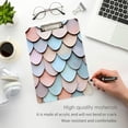 thumbnail image 3 of FORMRS Acrylic Clipboard with Low Profile Clip Standard A4 Letter Size, 12.5" x 9", Blue Shimmering Pattern, 3 of 8