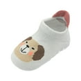 thumbnail image 4 of Spazoro Toddler Baby Boys Girls Soft Soled Shoes Socks, Soft Dispensing Non-Slip Cute Print Cotton Solid Color Warm Indoor Socks for Kids Girls Gray Size 3-5 T, 4 of 4