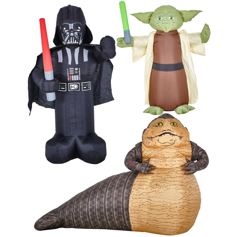 Stars Wars Inflatable Darth Vader Yoda Jabba The Hutt Blow Up Decorations Bundle - Walmart.com