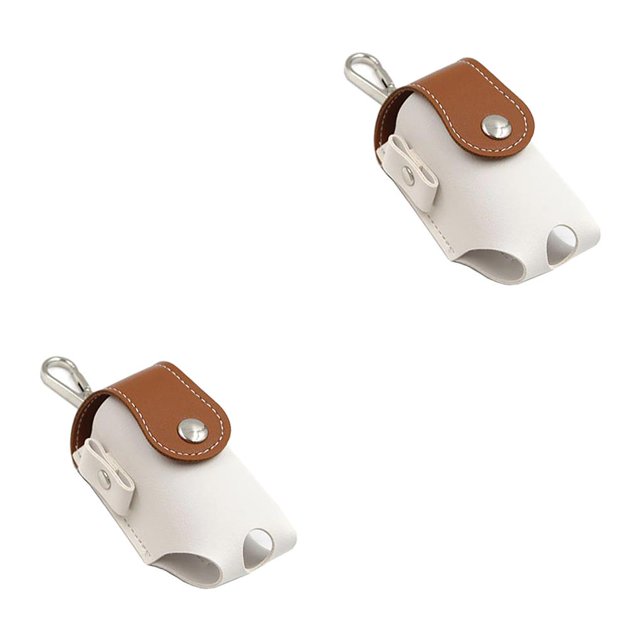 Eigraketly Mini bolsa de golf de cuero de PU, bolsa portátil para portabolas, para entrenamiento al aire libre en interiores, organización de cintura, Cafe Blanco 2piezas Eigraketly CBP265048
