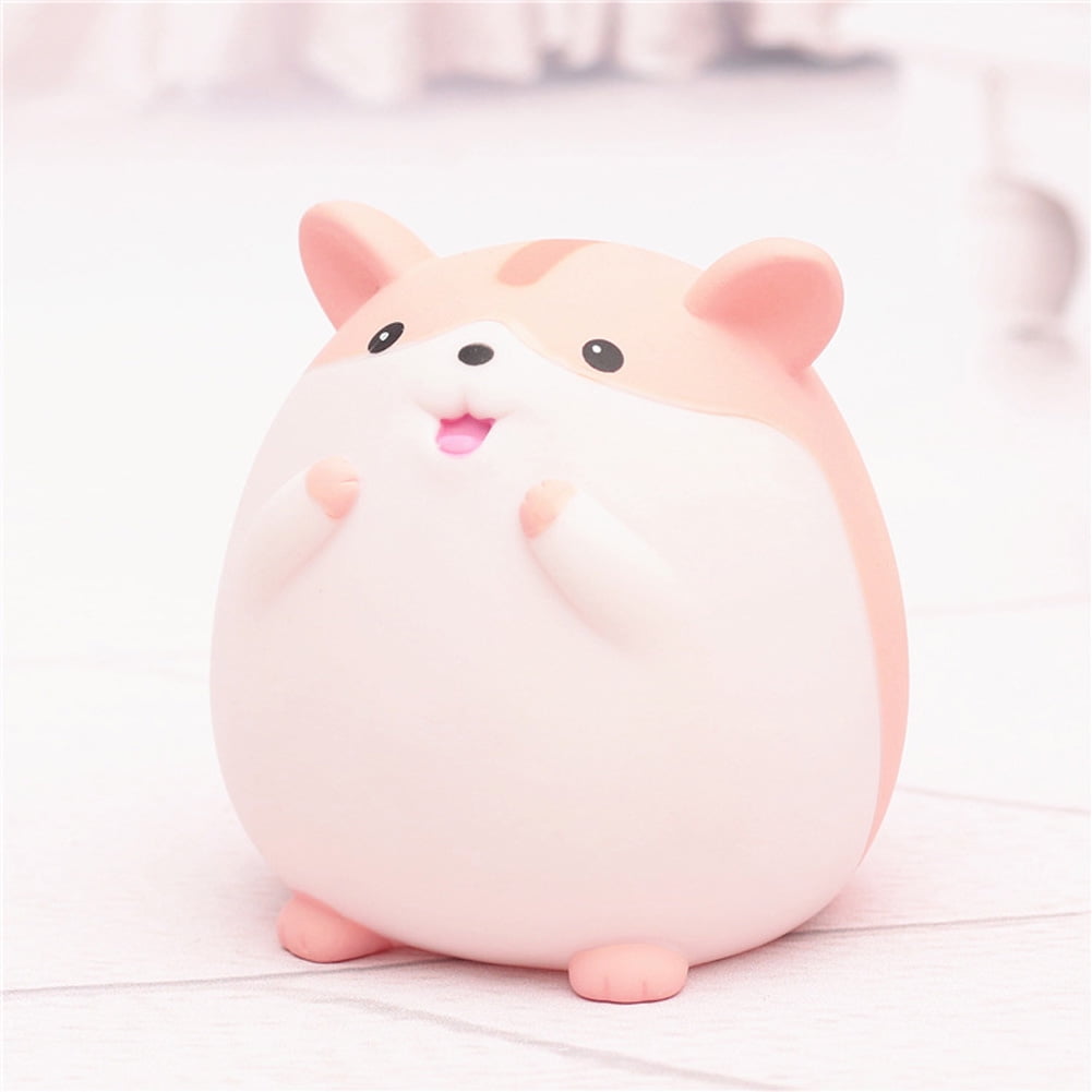 NA Stationery Cartoon Piggy Bank Hamster Shape Saving Pot Resin Cute Coins Money Box Desktop Decoration Warm Life L Hamster Piggy Bank