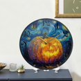 thumbnail image 5 of WOBOGO Starry Pumpkin Acrylic Wall Clock Battery Operated 11.9in Silent No Tick Bedroom Living Room Office Classroom Decoration, 5 of 10