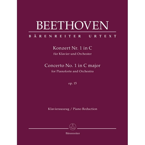 Beethoven: Piano Concerto No. 1 in C Major, Op. 15 (Solo Part with Reduction)