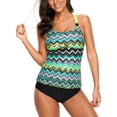 thumbnail image 2 of Womens Striped Print Racerback Tankini Swim Top No Bottom, 2 of 5