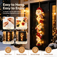 thumbnail image 2 of Glowing Christmas Door Hanger, Pre-lit Santa Claus with Warm LED Lights, Holiday Hanging Decor for Front Door Porch Indoor Outdoor, Easy to Hang by MPOISVA, 2 of 7