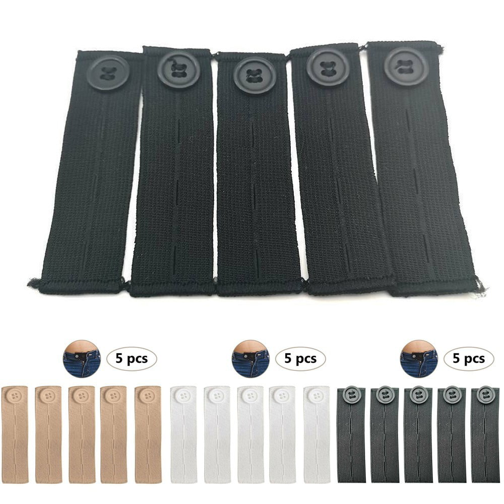 5pcs/pack Waistband Extender With Elastic Adjustable Button For Pants,  Maternity Clothes