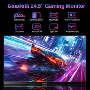 Gawfolk 24.5 200Hz Gaming Monitor FHD | Frameless | Built-in speaker| 100% sRGB | Eye Care | VESA
