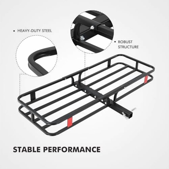 ARKSEN Heavy-Duty Bumper-Mounted Cargo Rack, 350 Lbs Capacity, Ideal ...
