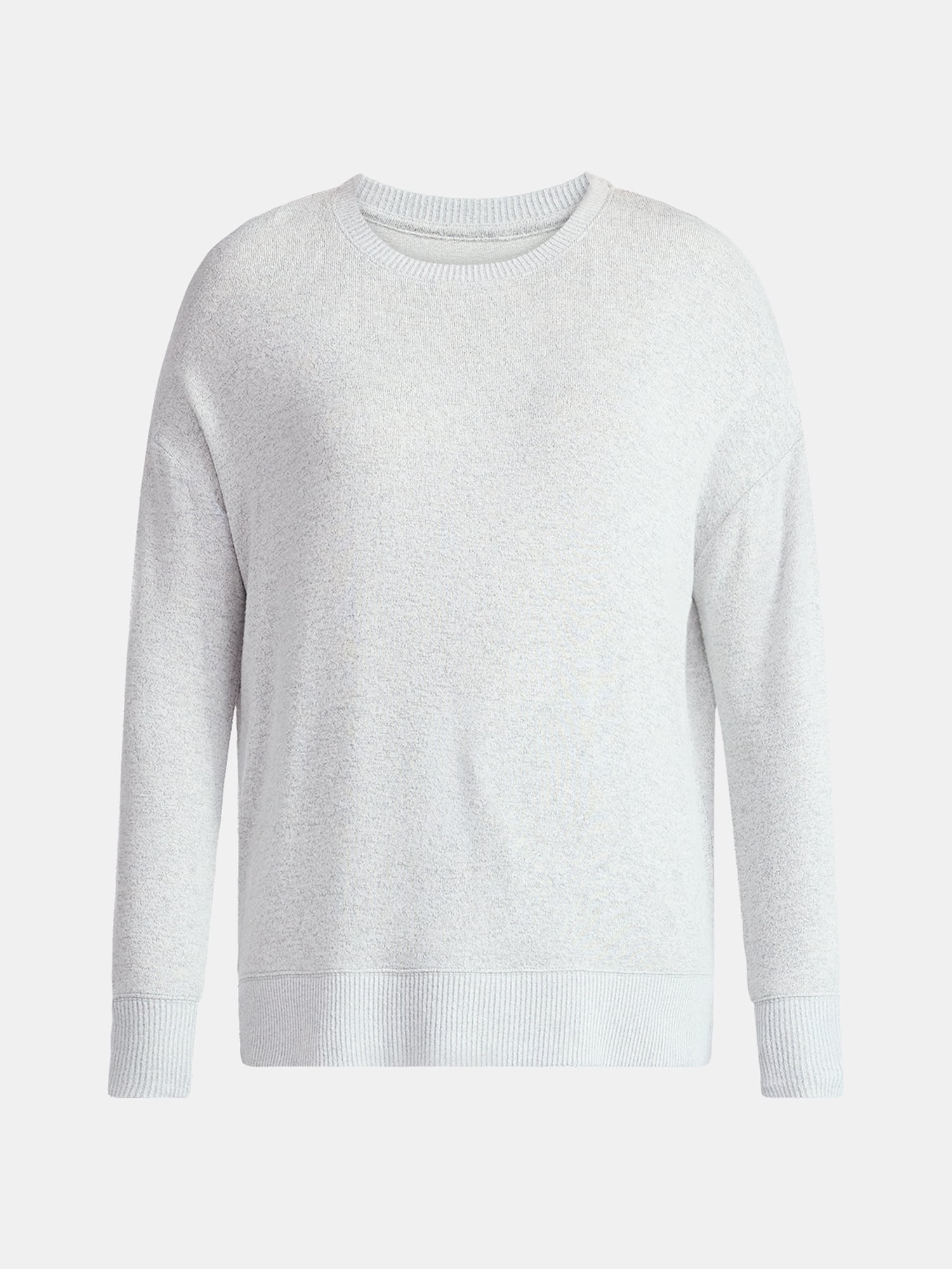 Time and Tru Women's Hacci Knit Tee with Long Sleeves, Sizes XS-XXXL