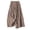 Coffee, variant on Women's Artistic Style Cotton Linen Wide Leg Skirt Pants Casual High-Waisted, Loose-Fitting Flared Culottes with Elegant Drape Black S