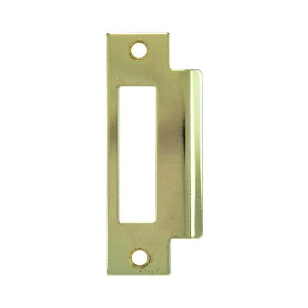 47/8" Brass Plated Strike Plate (Large Hole), 47/8 Brass Plated