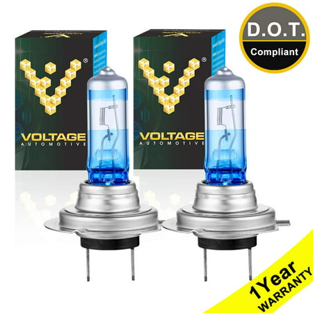 Voltage Automotive H7 Headlight Bulb Brighter Upgrade Replacement