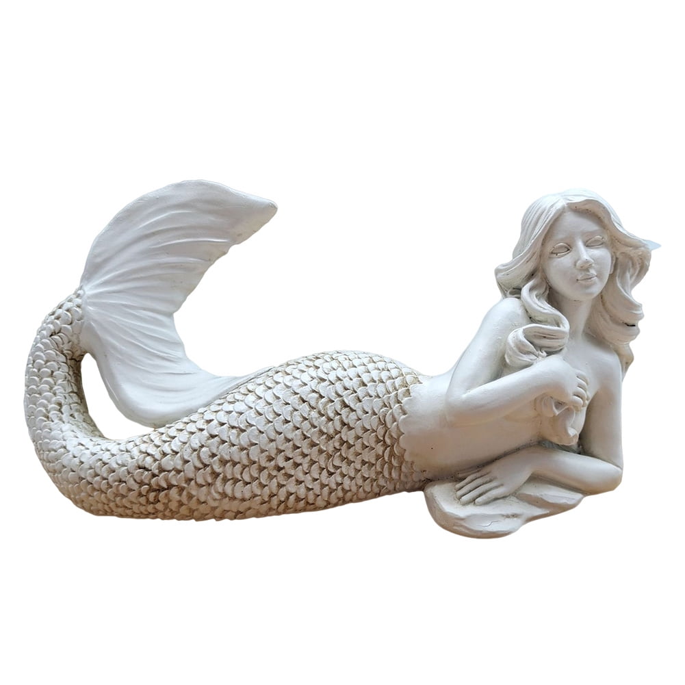 Cute Beautiful Sleeping Mermaid Resin Figurine Ornament Sleeping Beauty Statue 