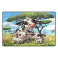 thumbnail image 2 of Ryvnso Cute Cows Family and Tree Area Floor Mat Non-Slip Carpet Soft Rugs Doormats 31" x 20", 2 of 7