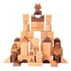 thumbnail image 1 of 50 piezas de bloques de construcción de madera, juguete de construcción que desarrolla habilidades motoras Montessori, formas 3D para niños y niñas de, 1 of 9