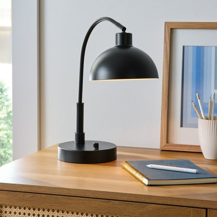 Better Homes & Gardens Black Finish Arch Dome Table Lamp