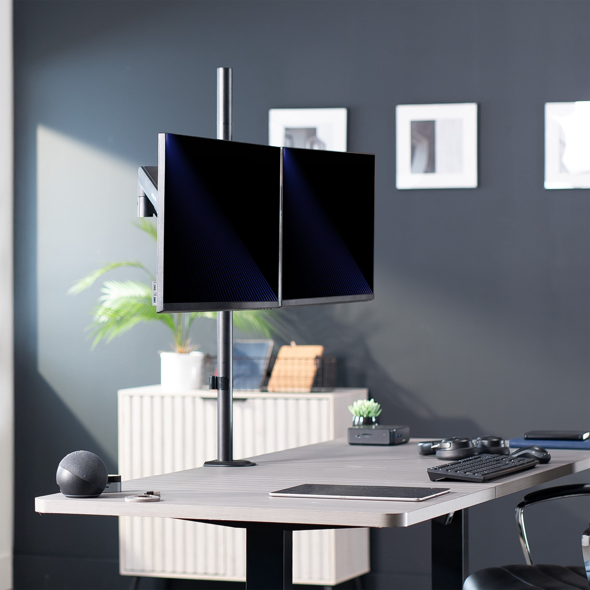 VIVO Extra Tall Dual 17" to 32" Monitor Mechanical Spring Sit-Stand Desk Mount