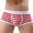 Red, variant on IYTR Breathable Boxers With Side Openings Mens Boxer Briefs Mid Waist Briefs Stripe Briefs Blue S