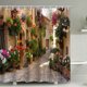 thumbnail image 2 of CHAO Cortina de Ducha 200 x 230 cm Cortina de Ducha de Calle de Flores Impresión Cortina de Ducha Impermeable de poliéster, 2 of 5