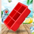 thumbnail image 3 of BPA-Free Reusable Ice Cube Tray – Non-Stick Easy Release, Odor-Proof Compact Freezer Storage for Cocktails/Snacks, Durable Design (6.3x4.3x1.9in) Red, 3 of 7