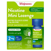 Walgreens Mini Nicotine Polacrilex Lozenge, 2 mg Mint81.0ea