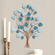 Decorative Metal Wall Tree Décor - Blue/Green, Copper, or Mauve