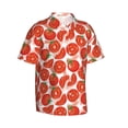 thumbnail image 2 of Fotbe Tomatoes Hawaiian Shirt for Men Unisex Summer Beach Casual Short Sleeve Cotton Linen Button Down Shirts-3X-Large, 2 of 9