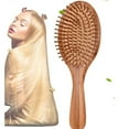thumbnail image 6 of Oahisha Portable Comb,1pc Portable Bamboo Haircut Tool Airbag Brush Bristle Comb Scalp Massage Anti Static Hairbrush, 6 of 11