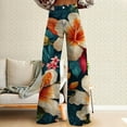 thumbnail image 2 of BKQCNKM Wide Leg Jeans Woman, Colored Jeans for Women, Vintage Jeans, Baggy Jean Summer Wide Leg Vintage Pant Y2k Denim Pant, Floral Jeans, White 1 L, 2 of 4