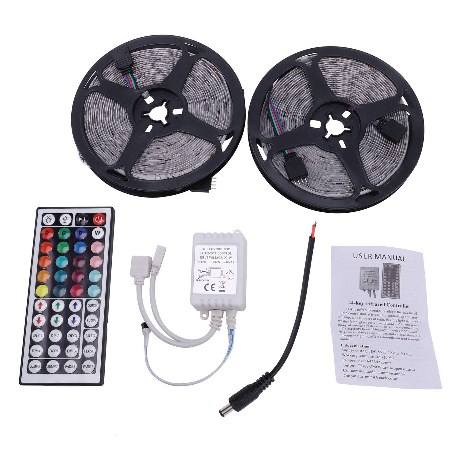Details about   32FT Flexible 3528 RGB LED SMD Strip Light Remote Fairy Light Room TV Xmas Party 