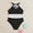 Black, variant on Two-Piece Girls Swimsuits Bikini Beach Floral Girls Swimsuit Cute Summer Bathing Suits Girls Sets Size 9-10 Years