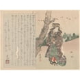 thumbnail image 3 of Keisai Eisen 24x19 Black Modern Framed Museum Art Print Titled - One of a Series of Women Representing the Seasons (19th Century), 3 of 5