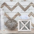 thumbnail image 3 of Autumn Alley White Barn Door Tissue Box Cover with Galvanized Metal, 3 of 9