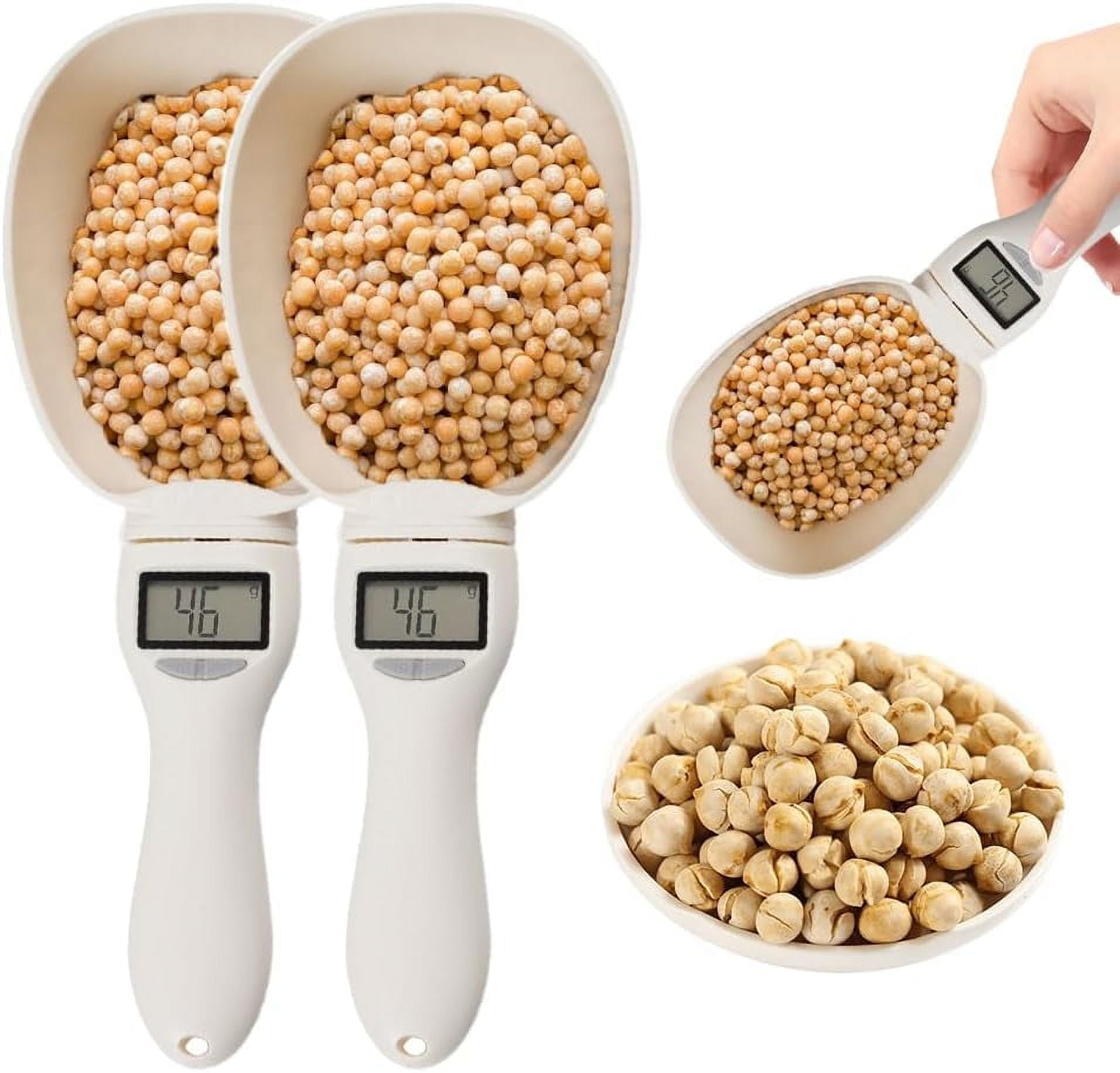 Electronic Measuring Spoon, Digital Food Measuring Scoop Scale with LCD Display, High Precision Gram/Ounce Measurement for Cooking Coffee, Kitchen  Pet Food