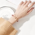 thumbnail image 4 of Rosa rosa polvo cristal cuarzo piedra Natural pulsera Streche pulsera cordón elástico cuentas amantes regalo mujer LingWen 1327533221559, 4 of 5