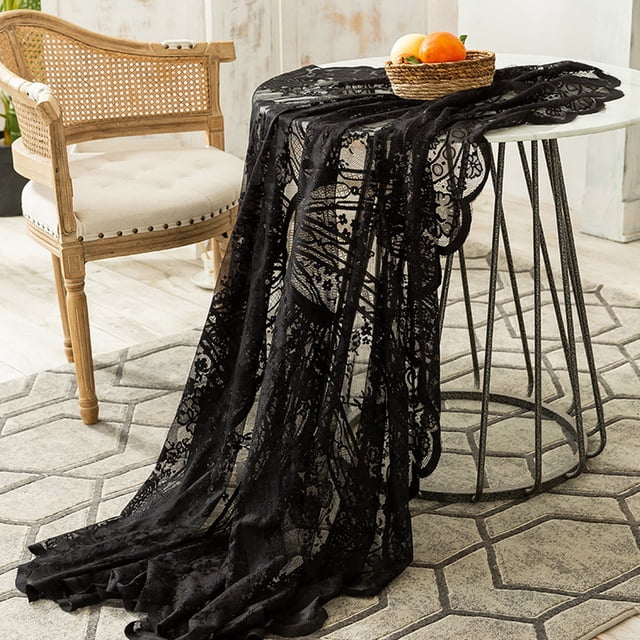 Bovemsi Nappe en Dentelle pour Tables Rondes Style Vintage pour Dîners Formels Mariages