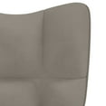 thumbnail image 3 of vidaXL Relaxing Chair Light Gray Velvet, 3 of 7