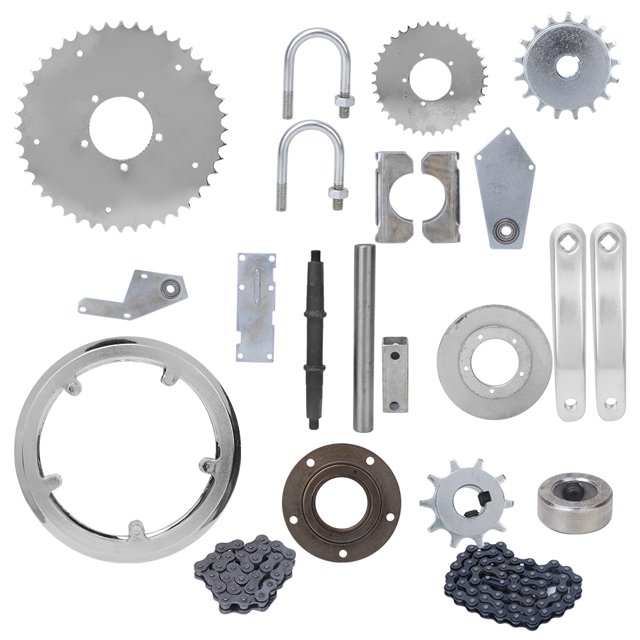 FLAMEEN Motorized Bike Jackshaft,Crankset,Motorized Bike Jackshaft Kit Center Shaft Drive Conversion Accessories Set