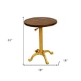 thumbnail image 5 of HomeRoots 493233 22 x 18 x 18 in. Gold & Elm Solid Wood Round End Table, 5 of 5