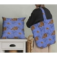 thumbnail image 5 of Soimoi Blue Velvet Fabric Text & Europe Map Travel Fabric Prints By Yard 58 Inch Wide, 5 of 5