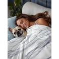 thumbnail image 3 of Twin Flat Sheet 66"x96", White Marble Soft Lightweight Bedding Flat Sheets Only, Grey Abstract Modern Luxury Simple Art Brushed Microfiber Top Bed Sheet, Breathable StainResistant Bedsheets, 3 of 9